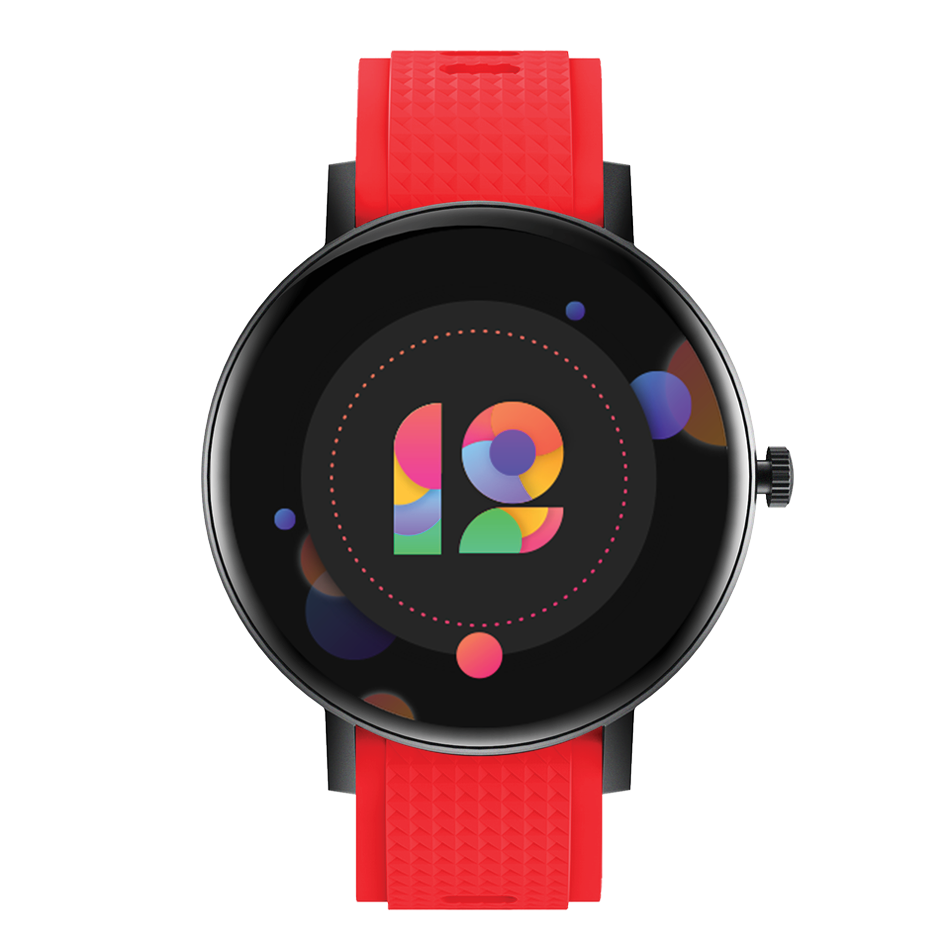 Smartwatch 10-00102 με κόκκινο λουράκι σιλικόνης και Amoled οθόνη